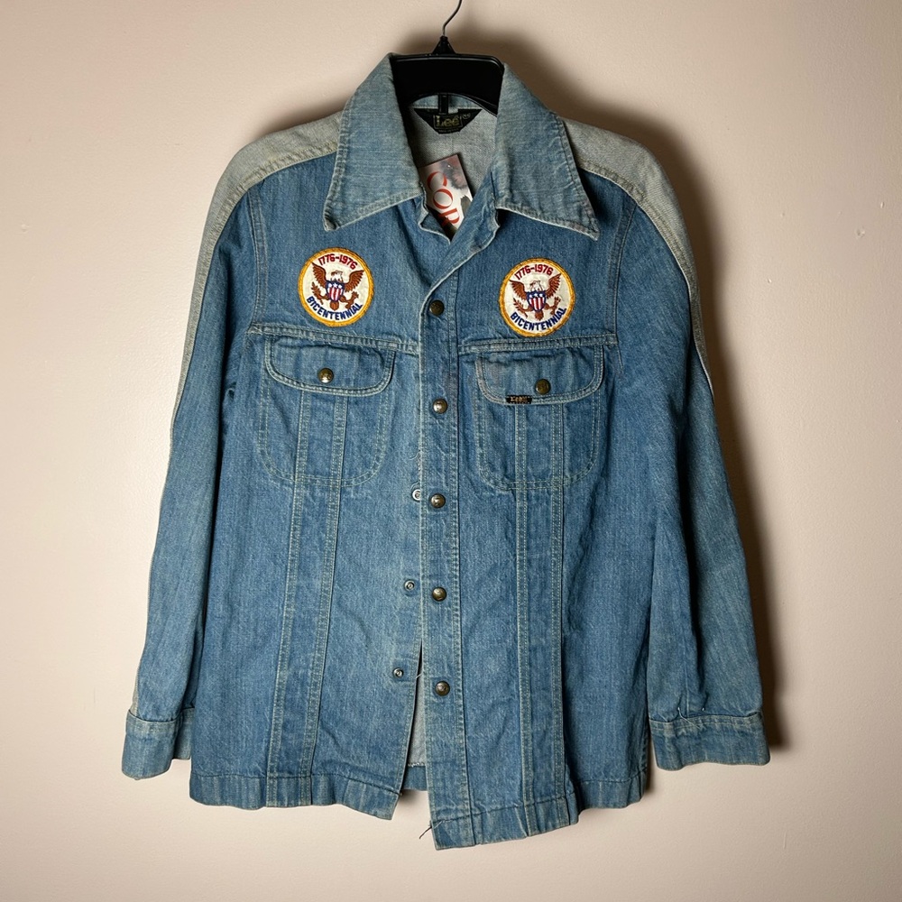 Vintage Denim Jacket with Patches